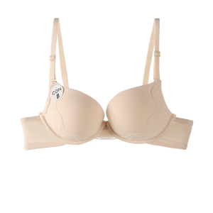 Thin and sexy lingerie with no trace, small chest gathered, lace lace top support, beautiful back bra, thin strap splicing bra